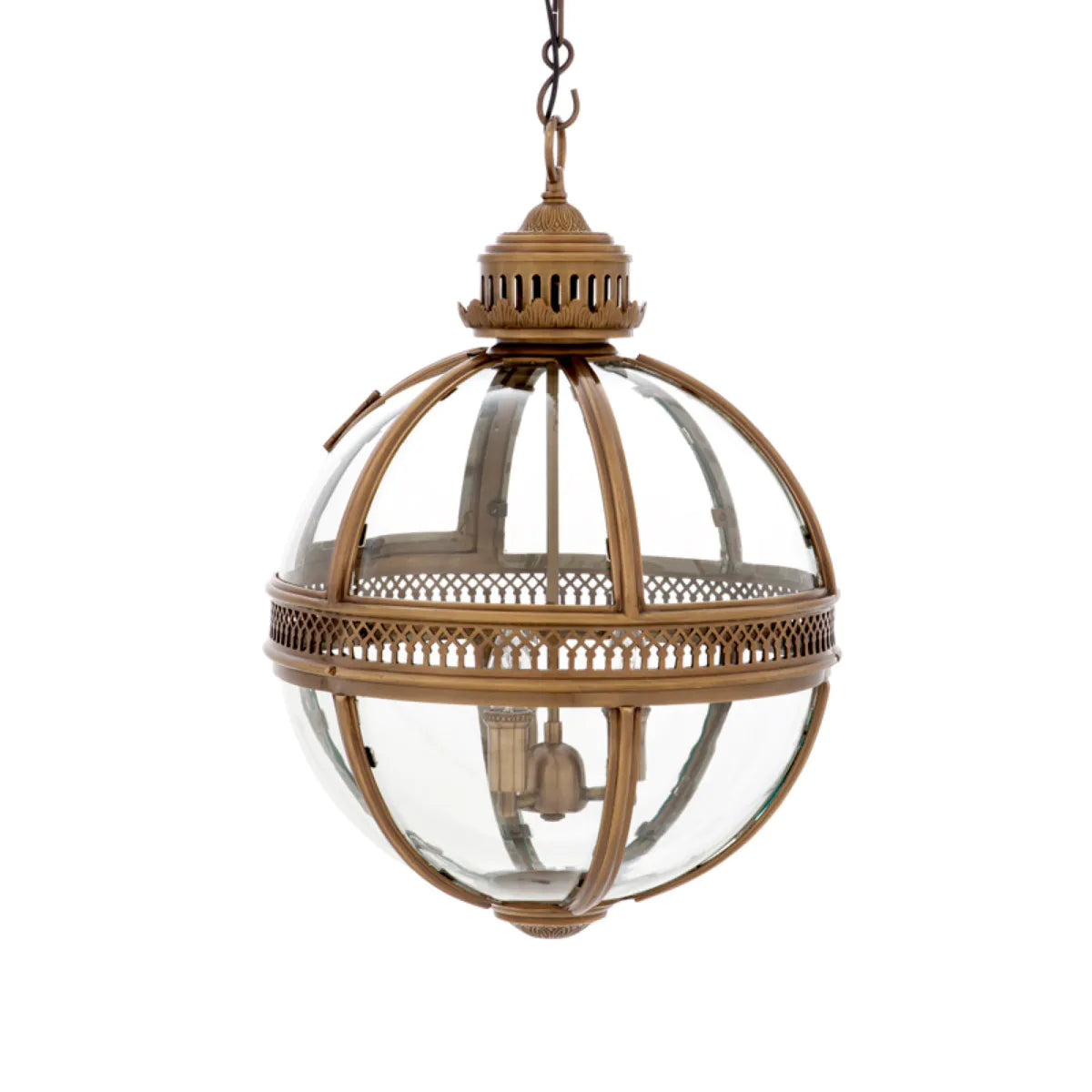 Lantern Residential M - Antique Brass Finish