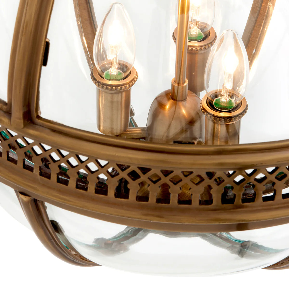 Lantern Residential M - Antique Brass Finish