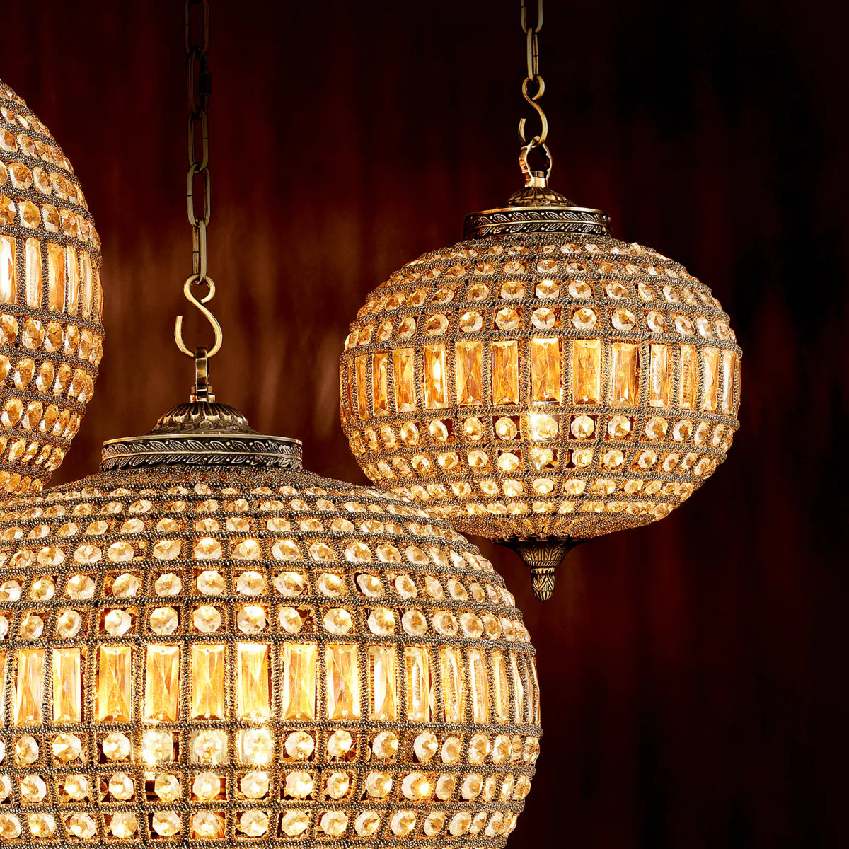 Chandelier Kasbah Oval S - Crystal Glass