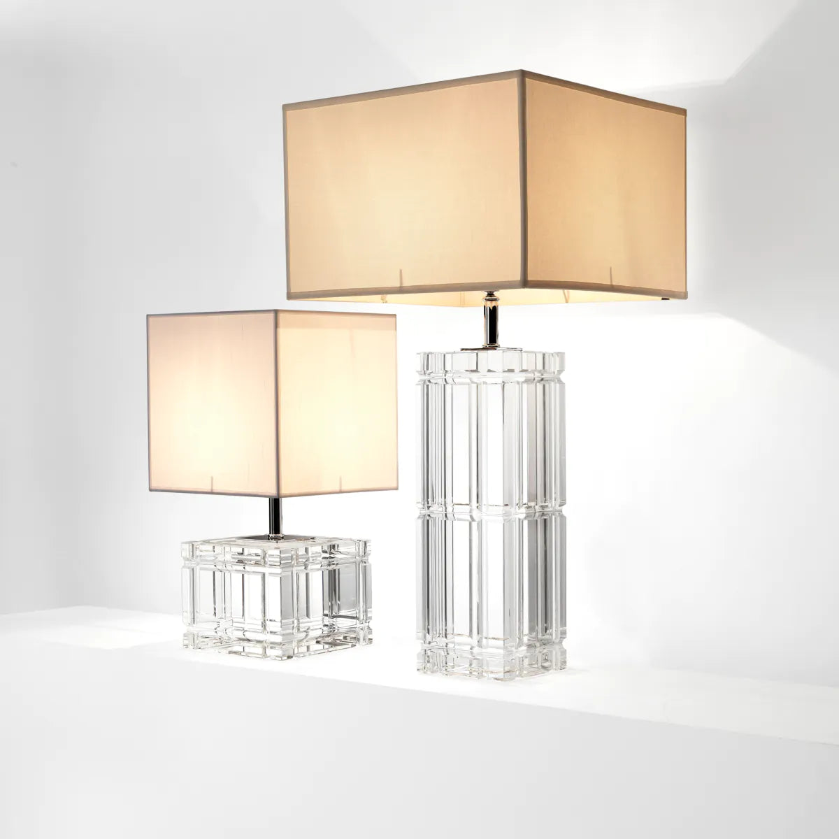 Table Lamp Universal - Crystal Glass | Nickel Finish