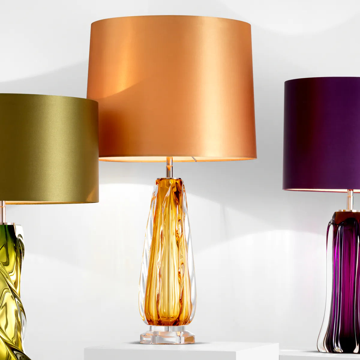 Table Lamp Flato - Yellow Solid Glass