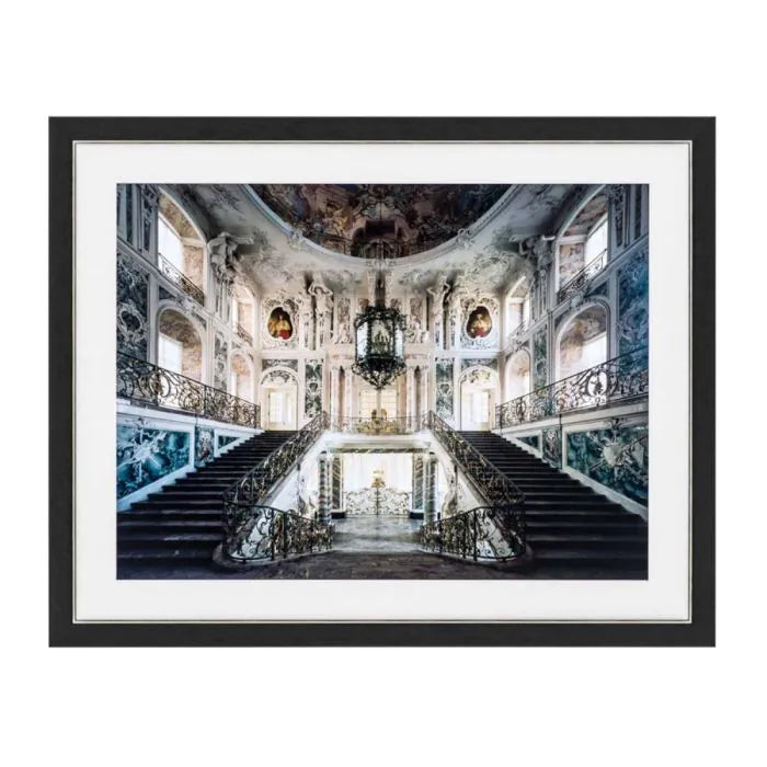 Print Baroque Grand Staircase - Stained Black Frame