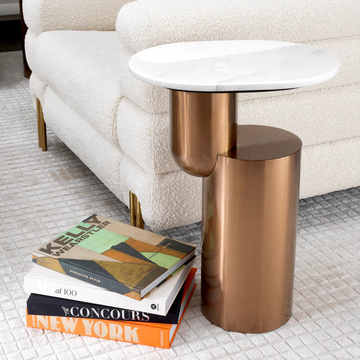 Side Table Tosca - Brushed Copper Finish