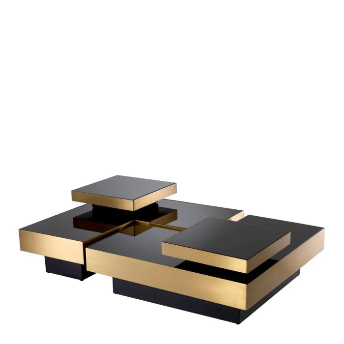 Coffee Table Nio Set Of 4 - Brushed Brass Finish
