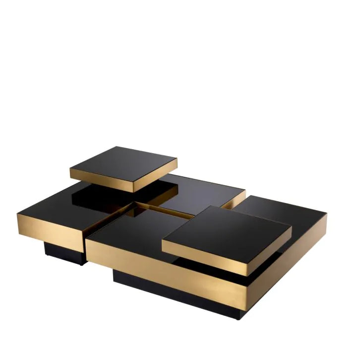 Coffee Table Nio Set Of 4 - Brushed Brass Finish