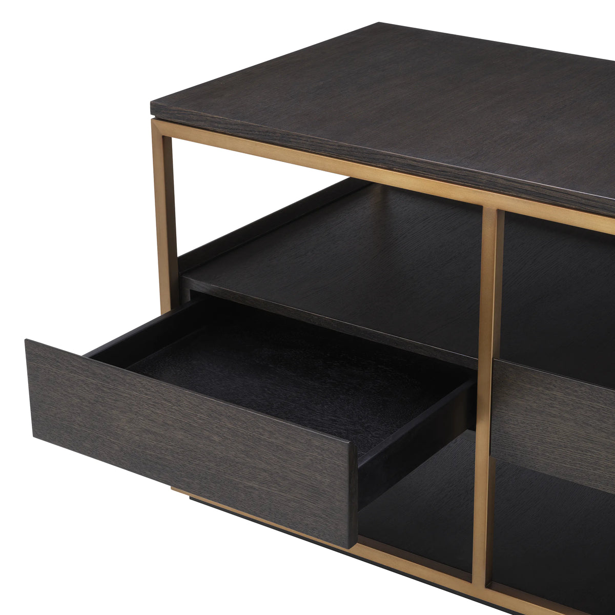 Tv Cabinet Parker S - Mocha Straight Oak Veneer