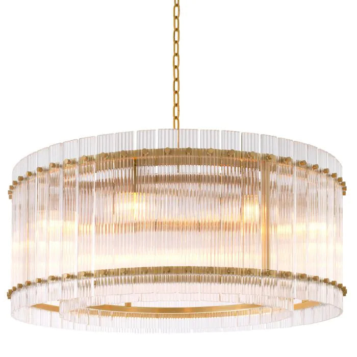 Chandelier Ruby Single - Antique Brass Finish