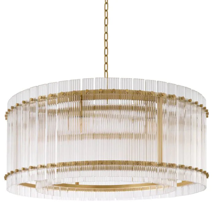 Chandelier Ruby Single - Antique Brass Finish