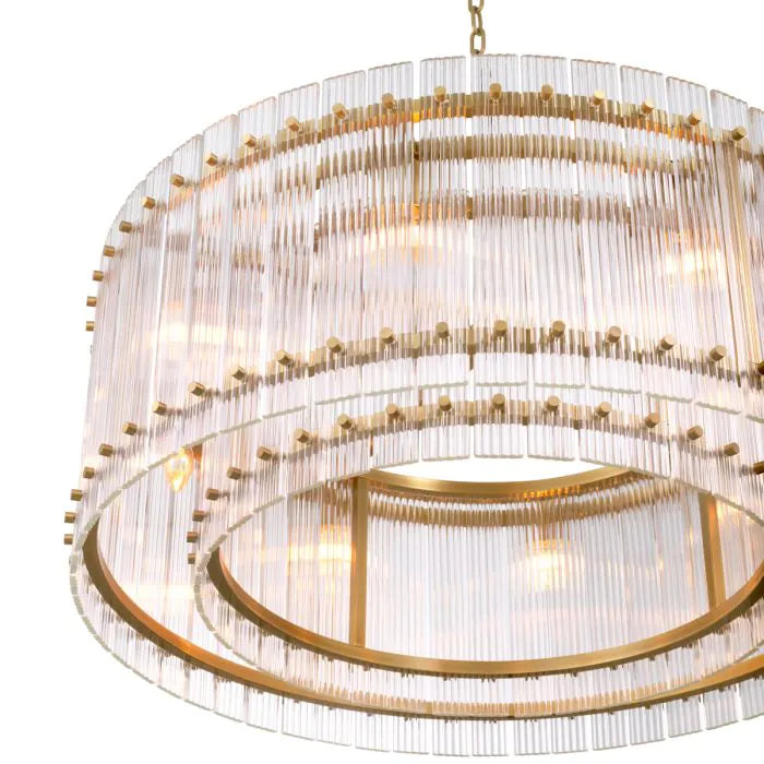 Chandelier Ruby Single - Antique Brass Finish