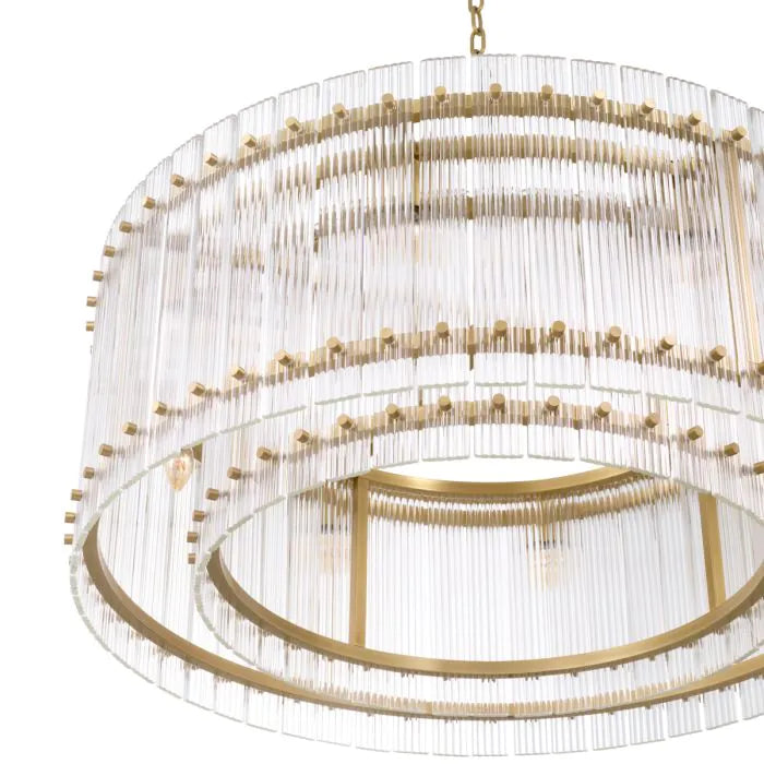 Chandelier Ruby Single - Antique Brass Finish