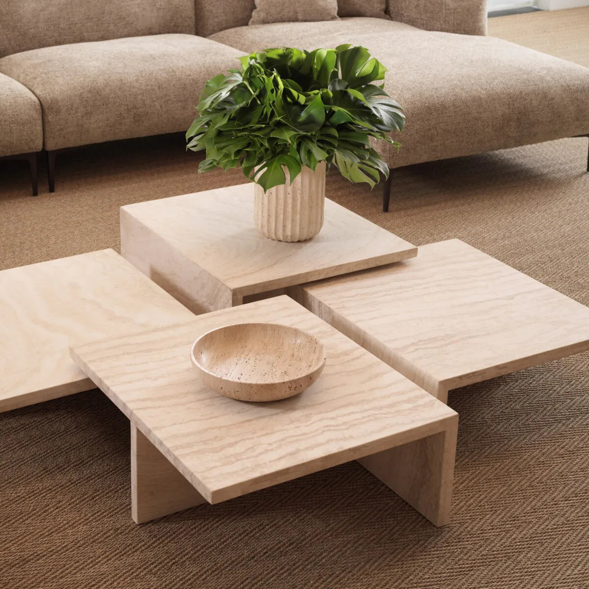 Coffee Table Amara Low - Travertine