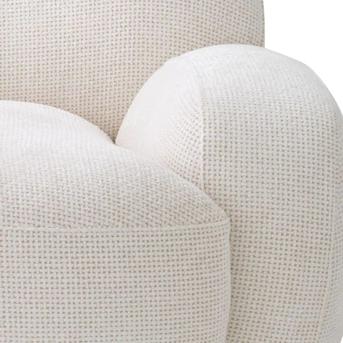 Udine Swivel Chair In Off-White