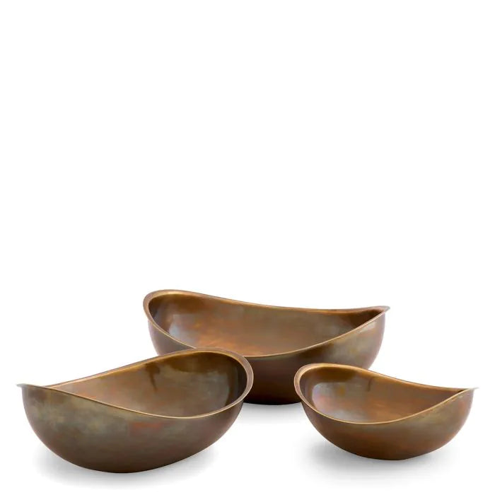 Bowl Sena Set Of 3 - Vintage Brass Finish