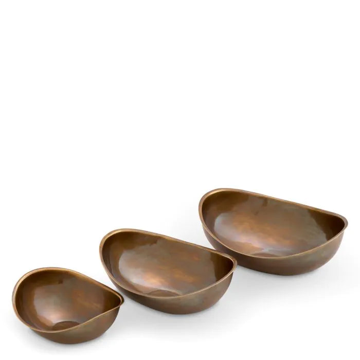 Bowl Sena Set Of 3 - Vintage Brass Finish