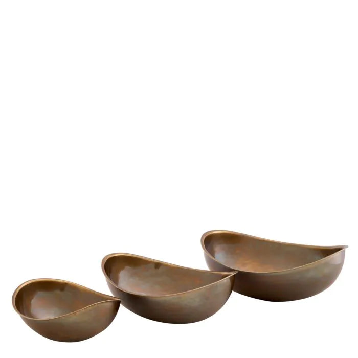 Bowl Sena Set Of 3 - Vintage Brass Finish