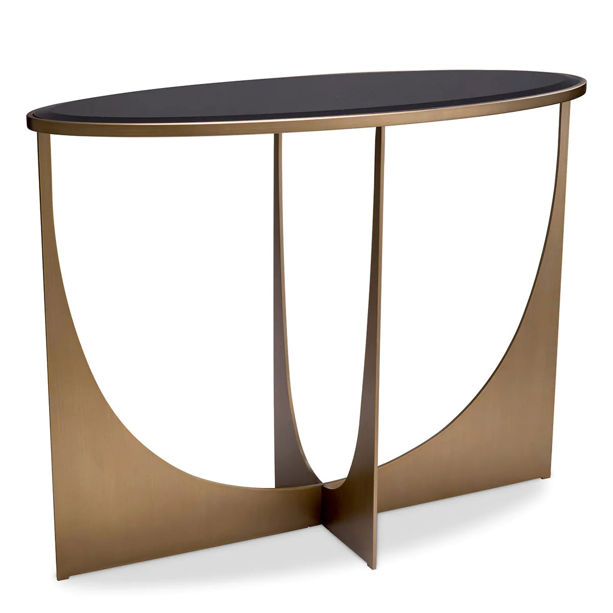 Console Table Elegance - Brushed Brass Finish