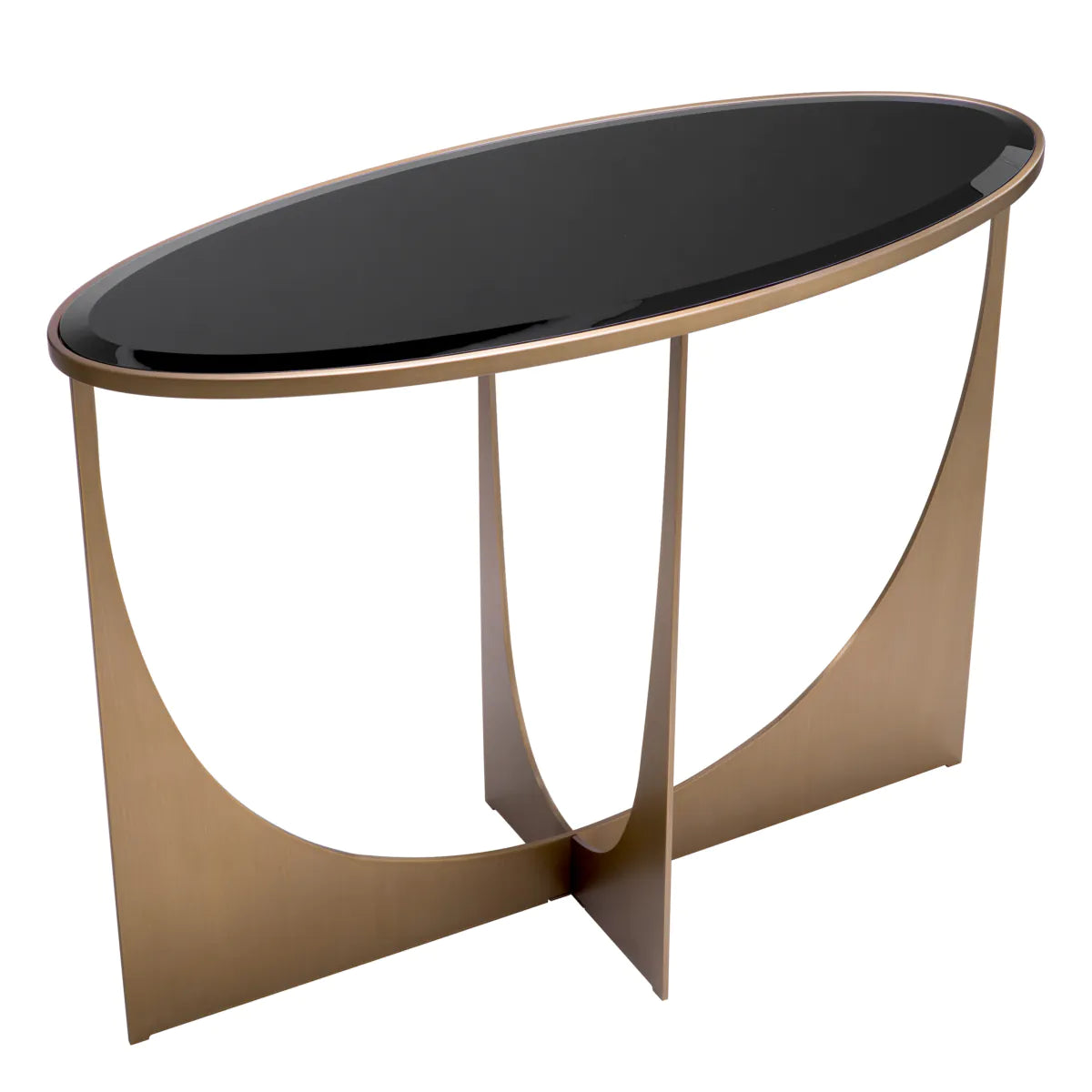 Console Table Elegance - Brushed Brass Finish