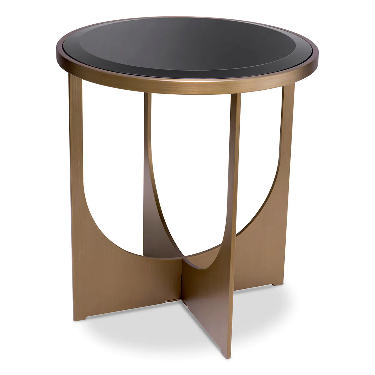 Side Table Elegance - Brushed Brass Finish