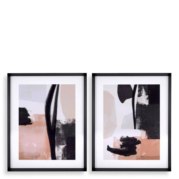 Print Limited Edition: Arrangements Set Of 2 - Black Wooden Frame