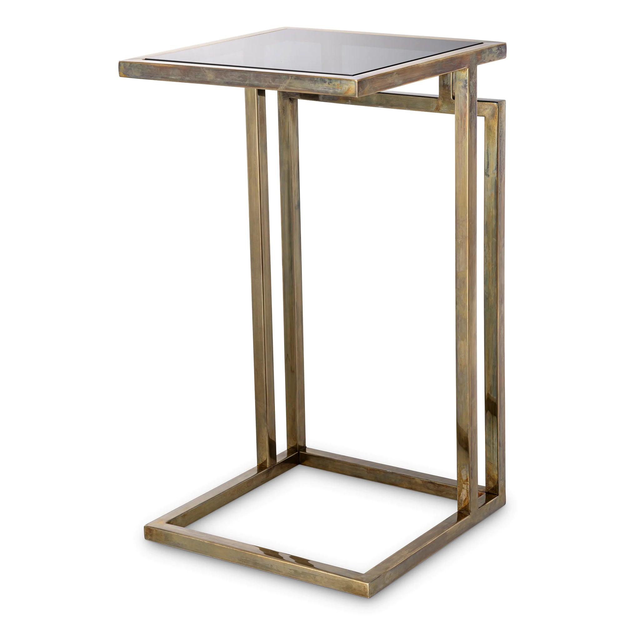 Marcus Side Table In Vintage Brass