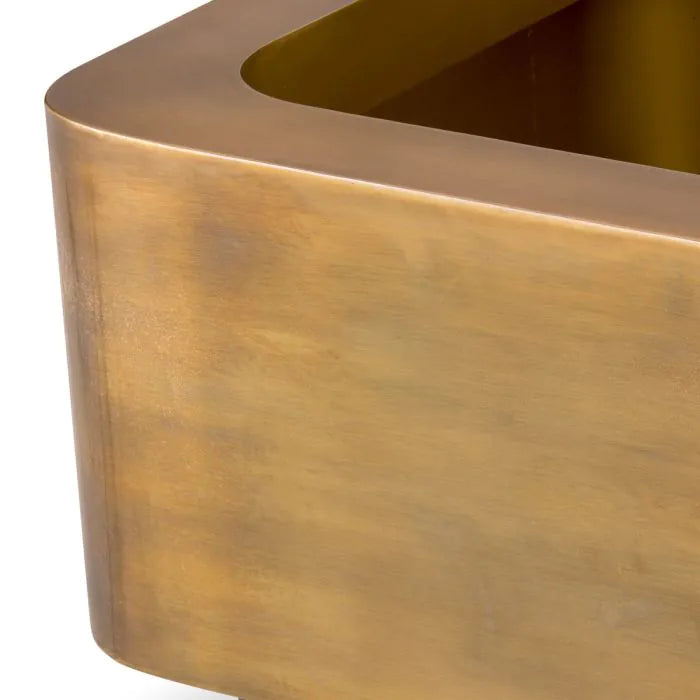 Planter Jasper square XS - Brass