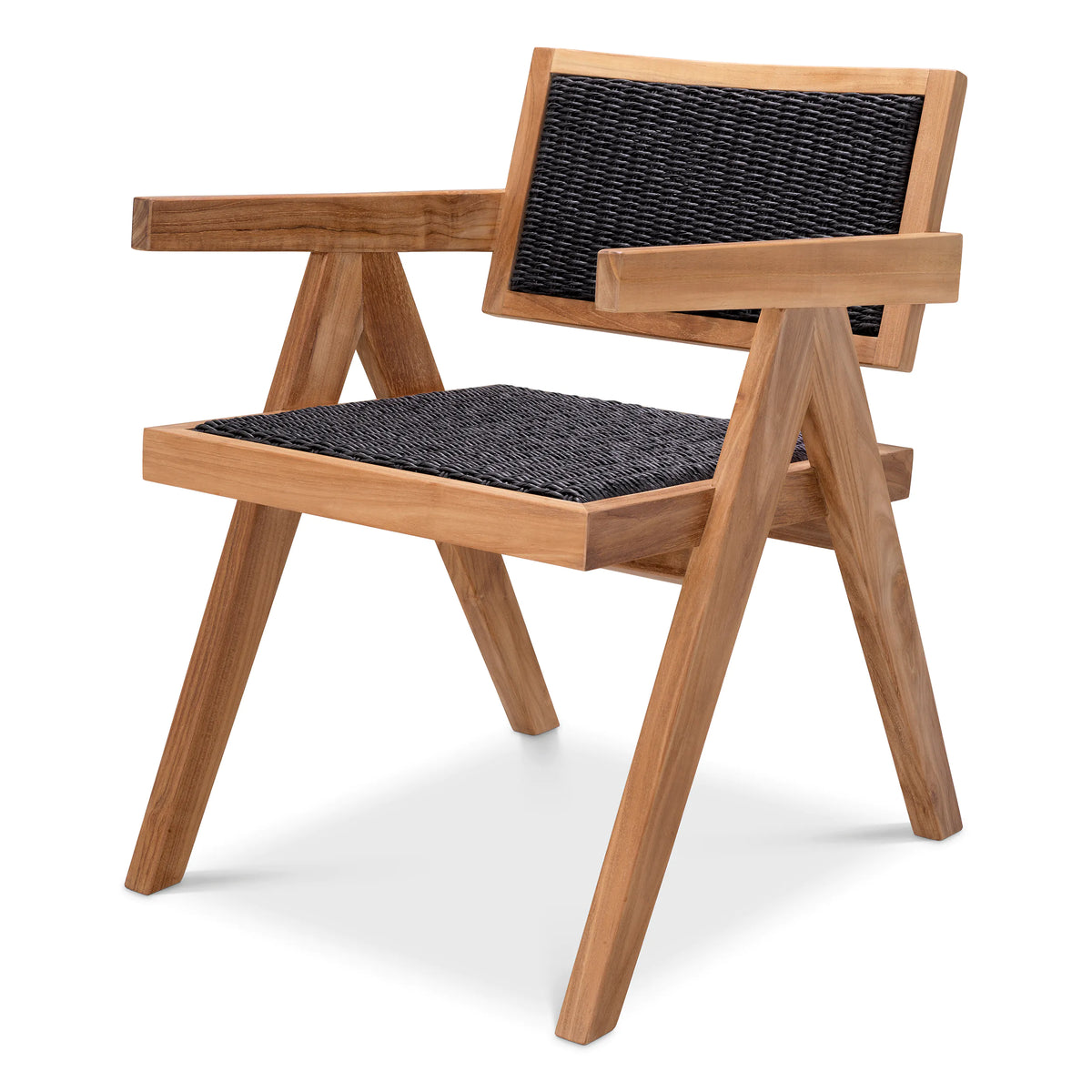 Kristo Outdoor Dining Chair Teak Black