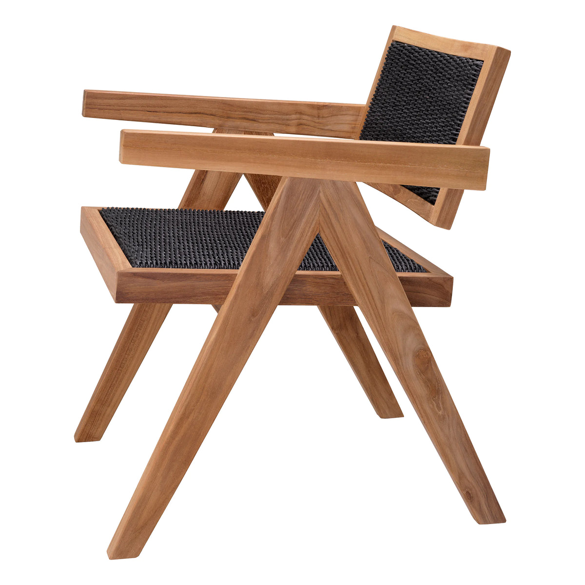 Kristo Outdoor Dining Chair Teak Black