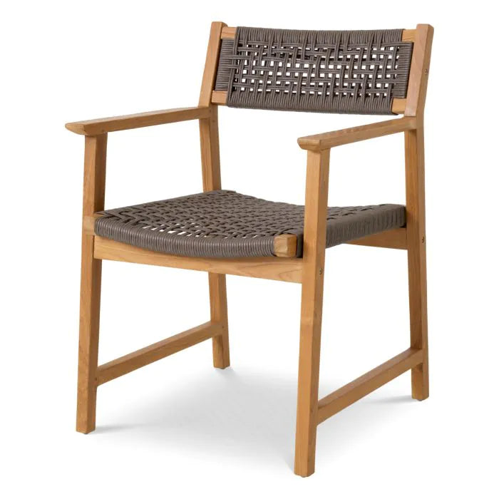 Outdoor Dining Chair Cancun Set Of 2 - Natural Teak