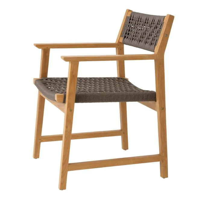 Outdoor Dining Chair Cancun Set Of 2 - Natural Teak