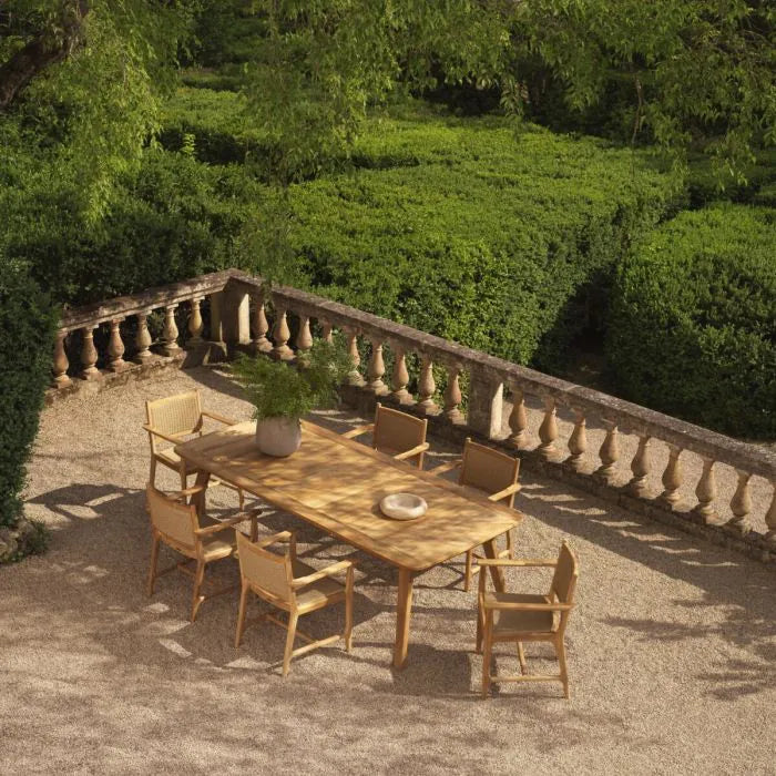 Outdoor Dining Chair Pivetti With Arm - Natural Teak