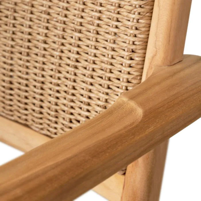 Outdoor Dining Chair Pivetti With Arm - Natural Teak