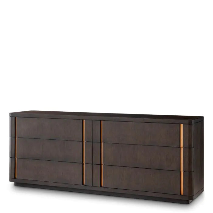 Drawer Dresser Modesto L - Mocha Oak Veneer