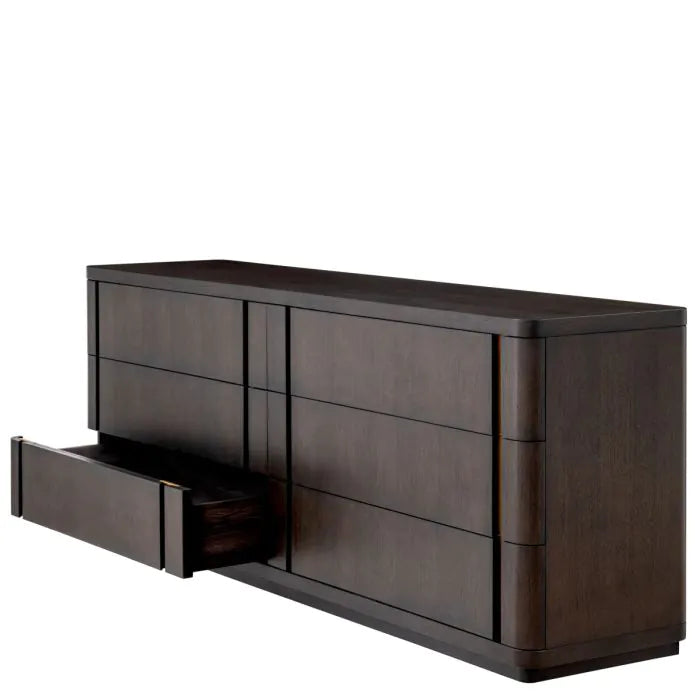 Drawer Dresser Modesto L - Mocha Oak Veneer