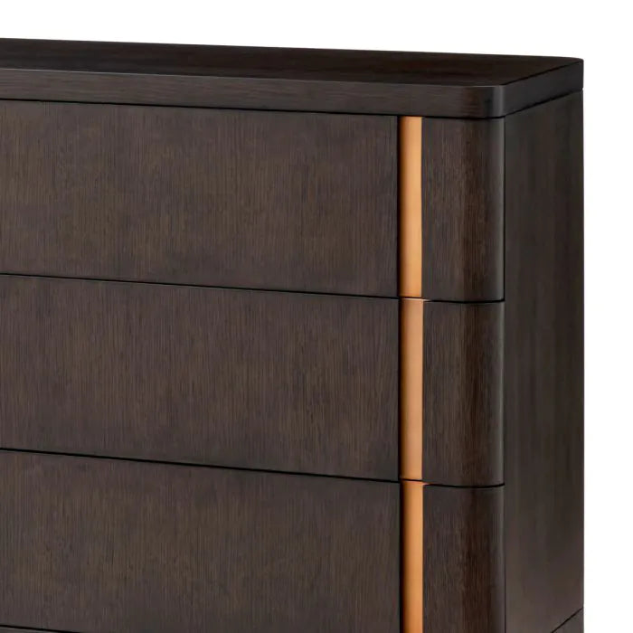 Drawer Dresser Modesto L - Mocha Oak Veneer