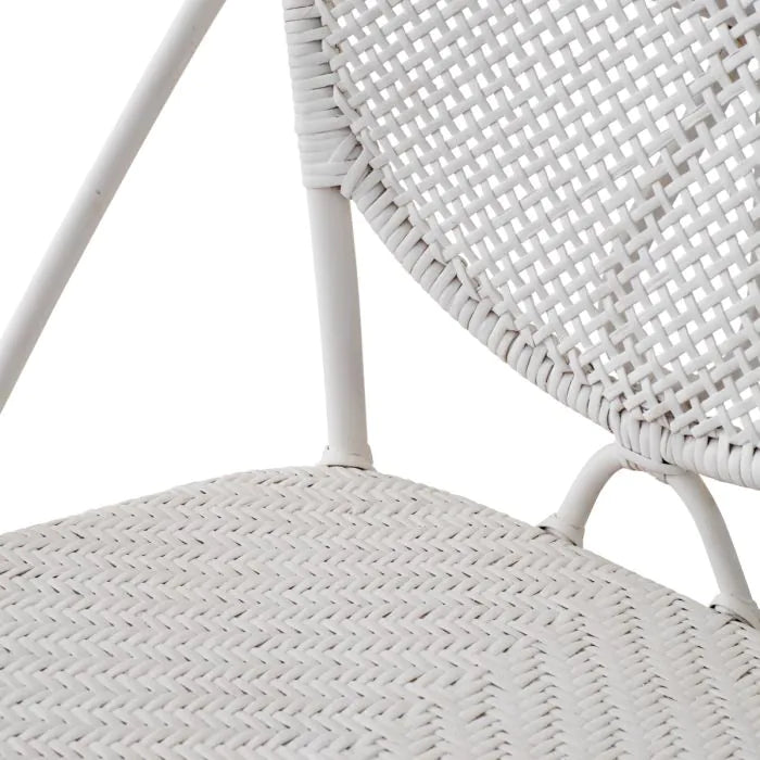 Dining Chair Colony - Rattan | Matte White Finish