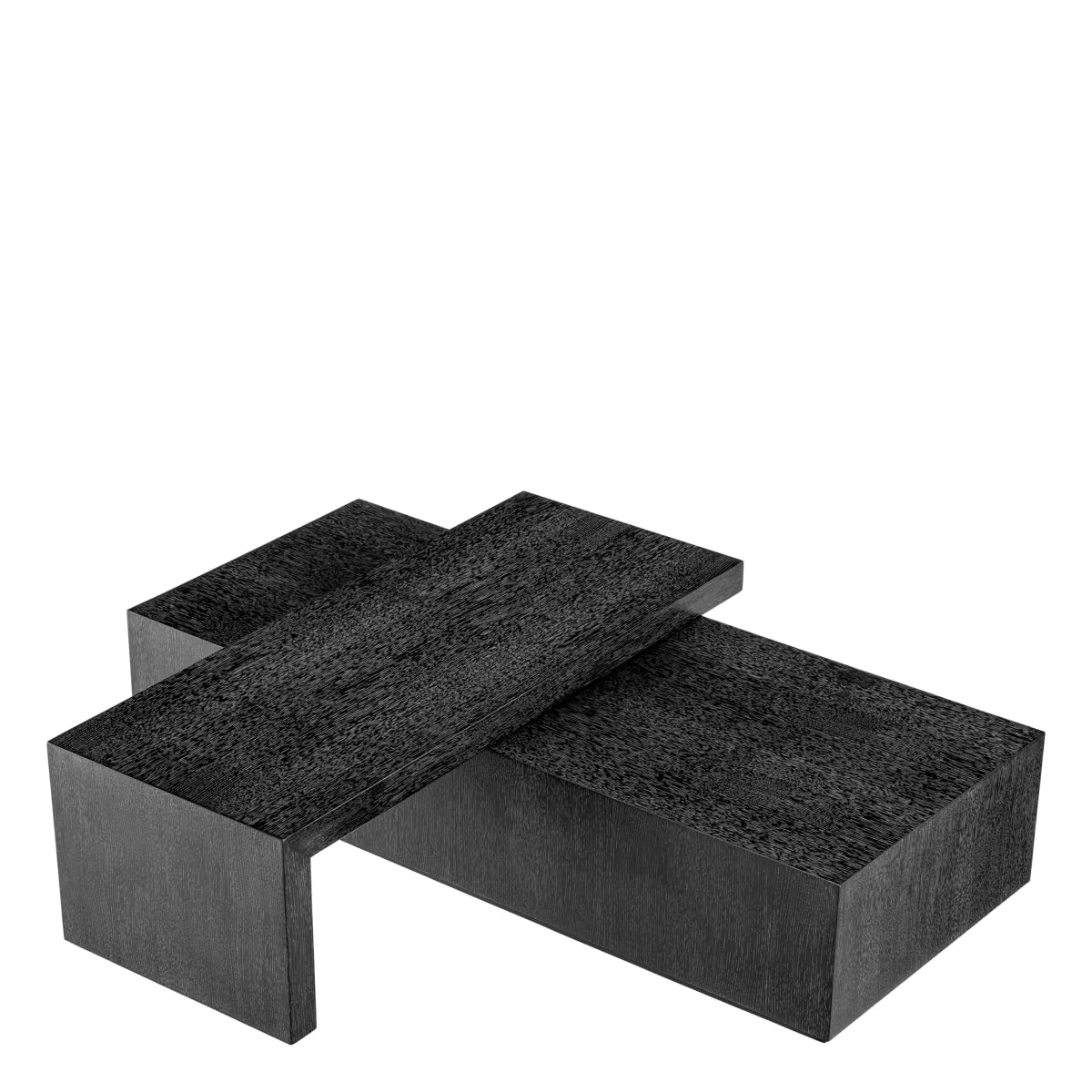 Coffee Table Salento Set Of 2 - Charcoal Grey Oak Veneer