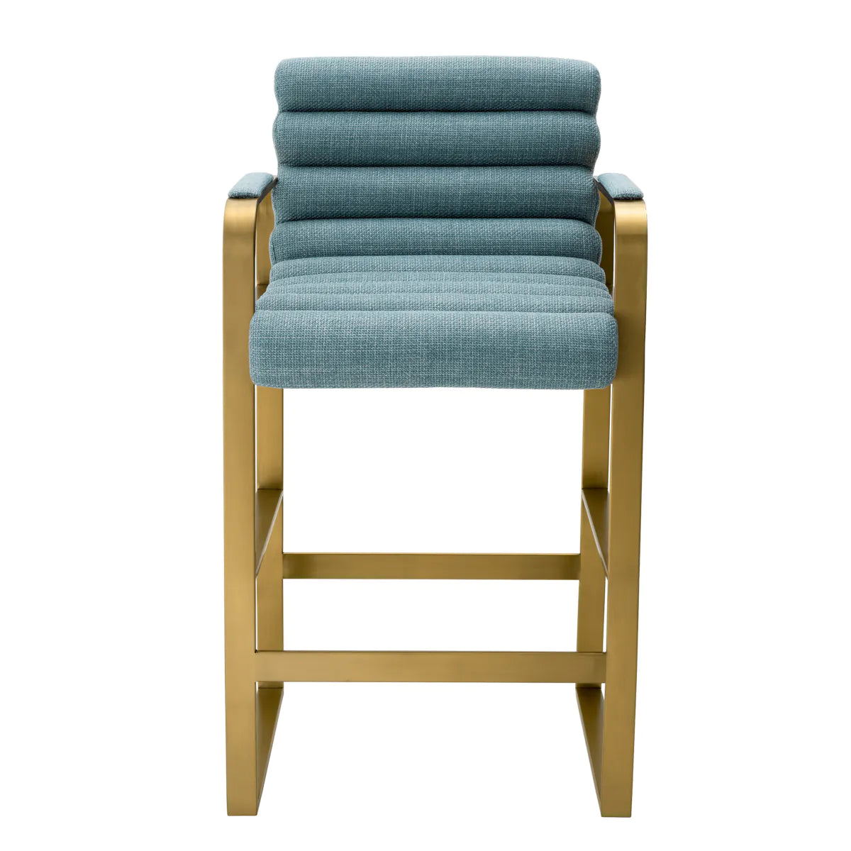 Counter Stool Olsen - Brushed Brass Finish | Scalea Blue