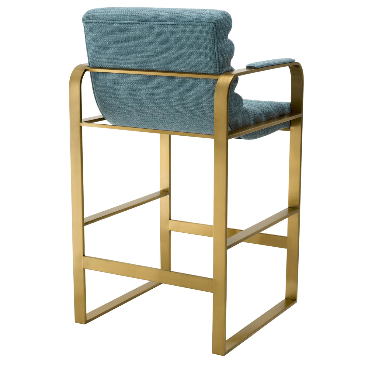 Counter Stool Olsen - Brushed Brass Finish | Scalea Blue