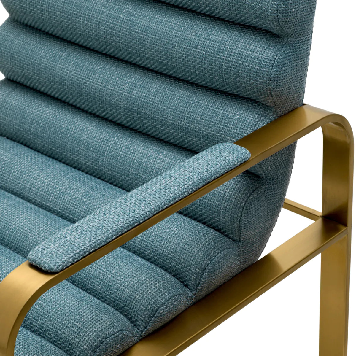 Counter Stool Olsen - Brushed Brass Finish | Scalea Blue