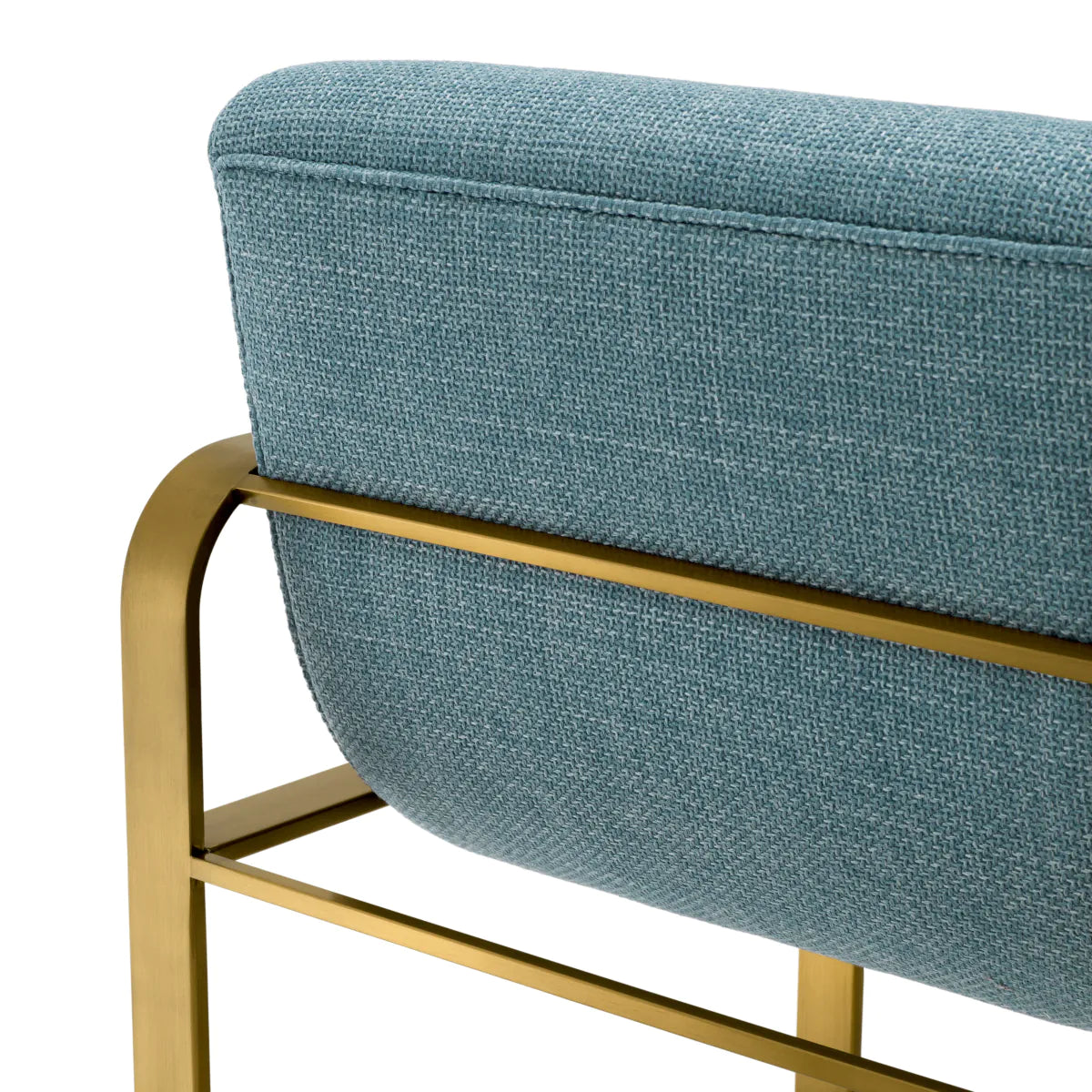 Counter Stool Olsen - Brushed Brass Finish | Scalea Blue