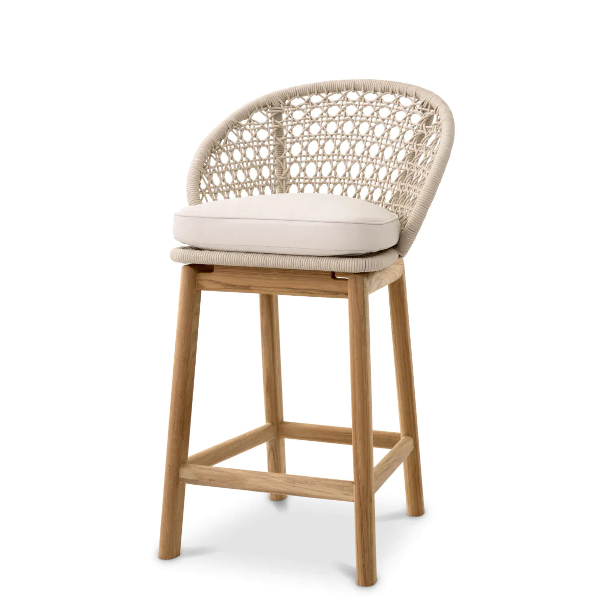 Outdoor Counter Stool Trinity - Flores Off-White