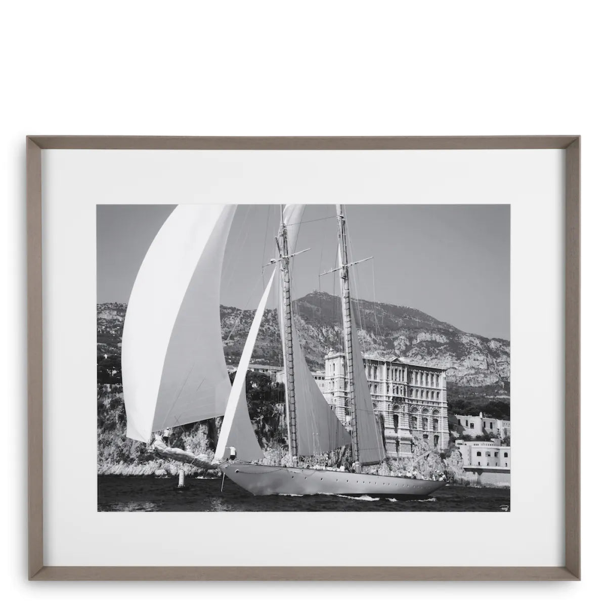 Print Philip Plisson - Classic Week I - Grey Wooden Frame