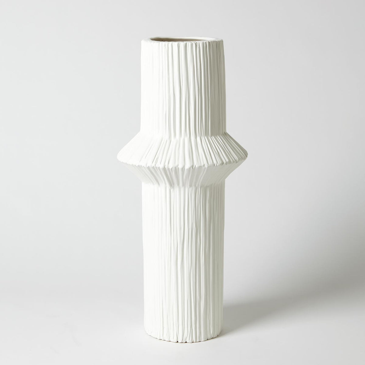 Ascending Ring Vase- Matte White- High