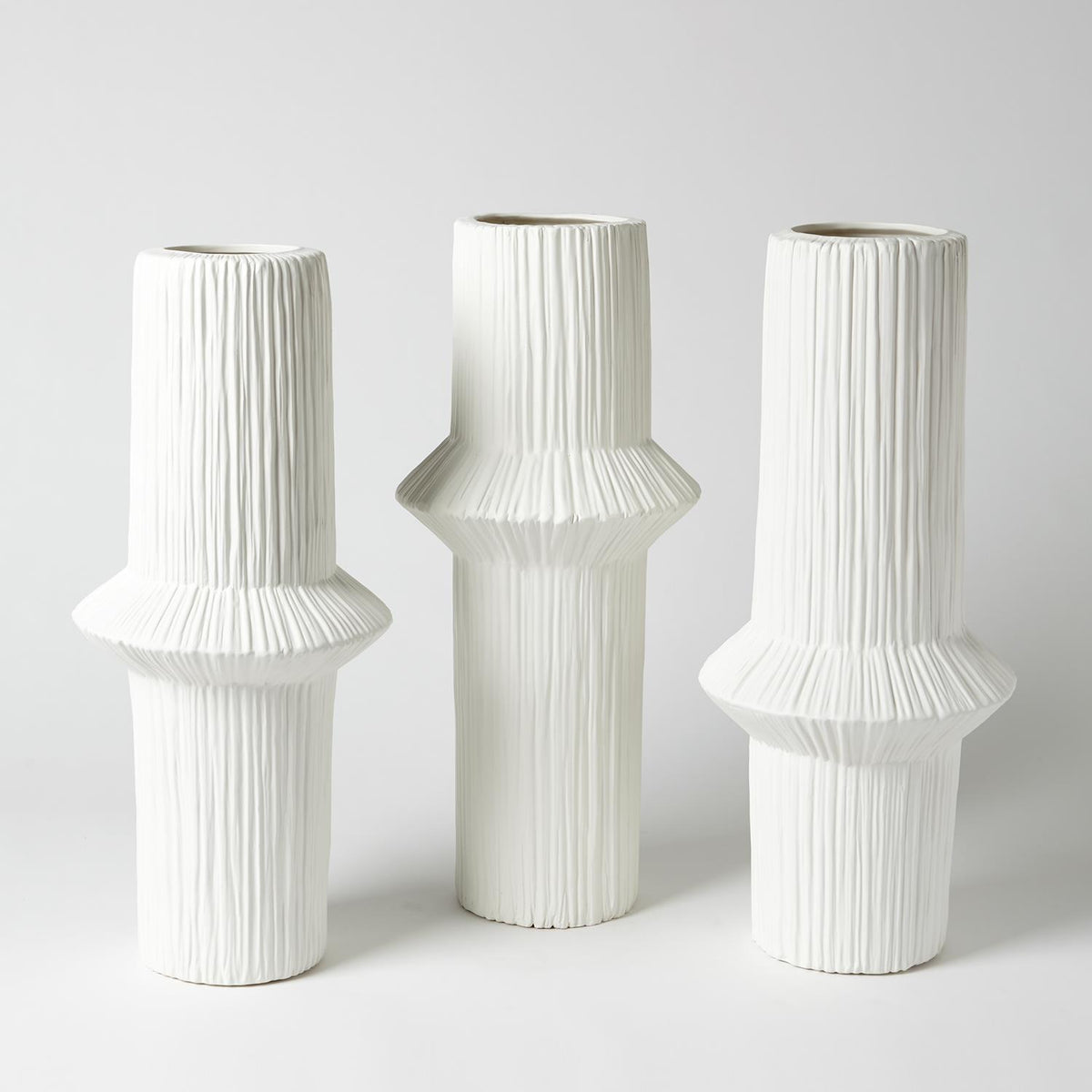 Ascending Ring Vase- Matte White- High