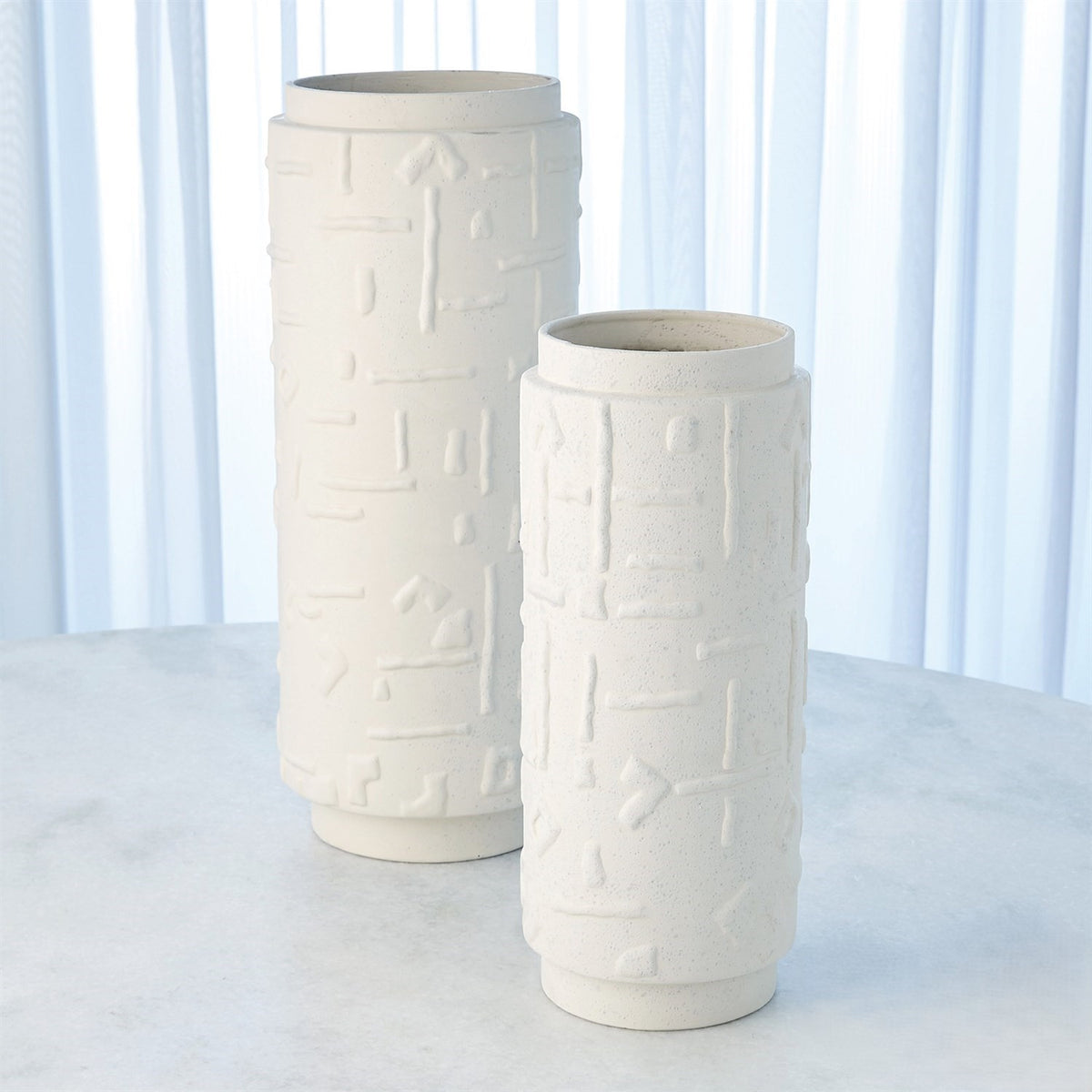 Sankuru Vase-Rustic White-Sm