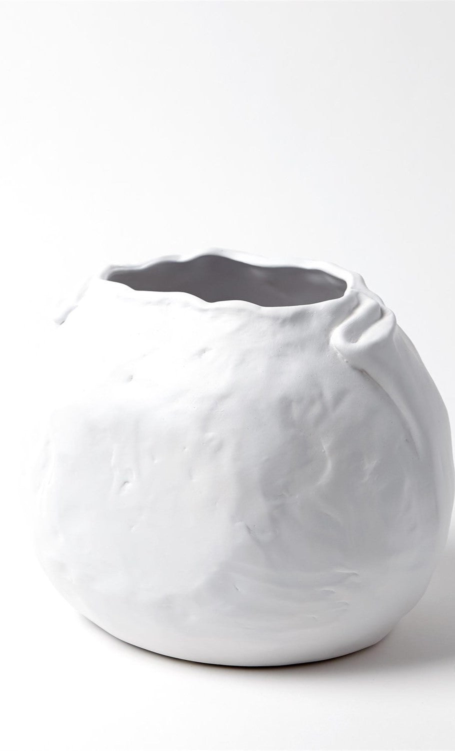 Petale Vase-Matte White-Med
