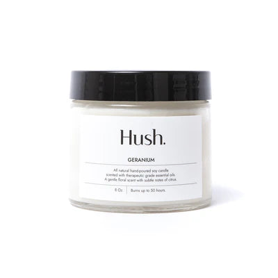 Hush Geranium Essential Oil Candle 8oz