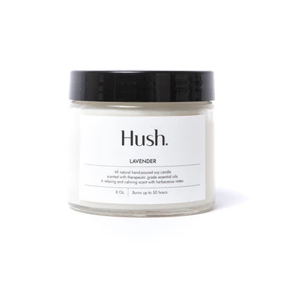 Hush Lavender Essential Oil Candle 4oz