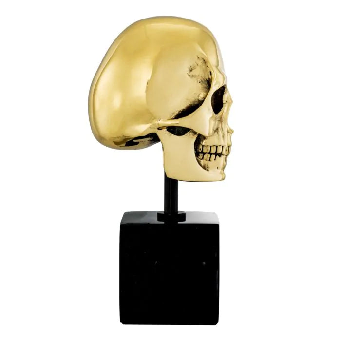 Gold Skull S - Black Marble
