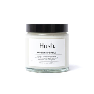 Hush Peppermint Orange Essential Oil Candle 8oz